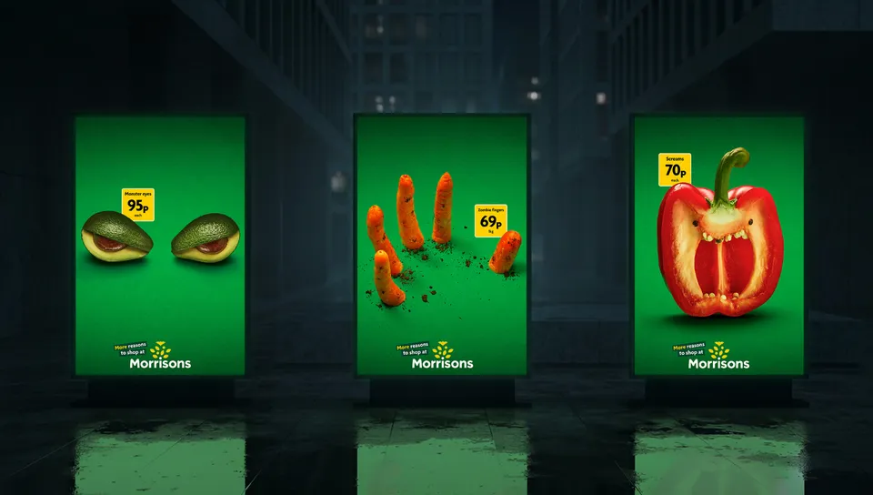 Morrisons usa alimentos para fazer propaganda de Halloween