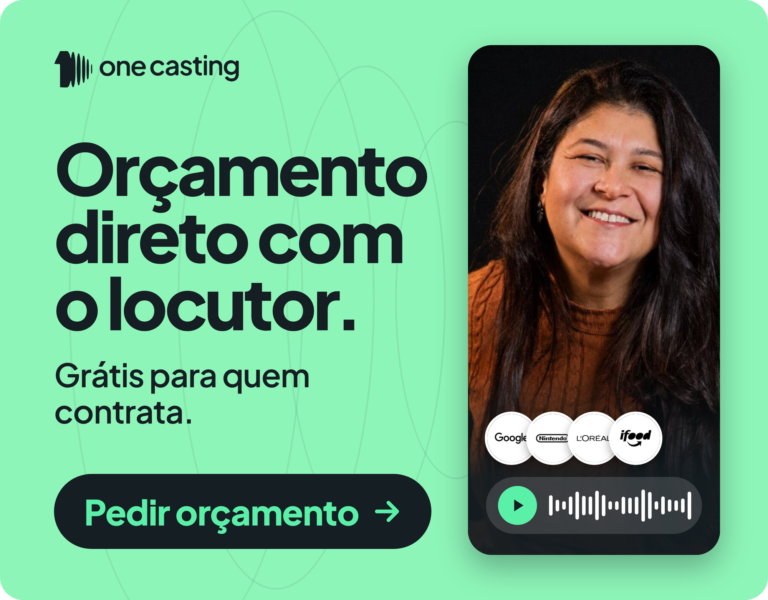 OneCasting oferece orçamento direto com locutores