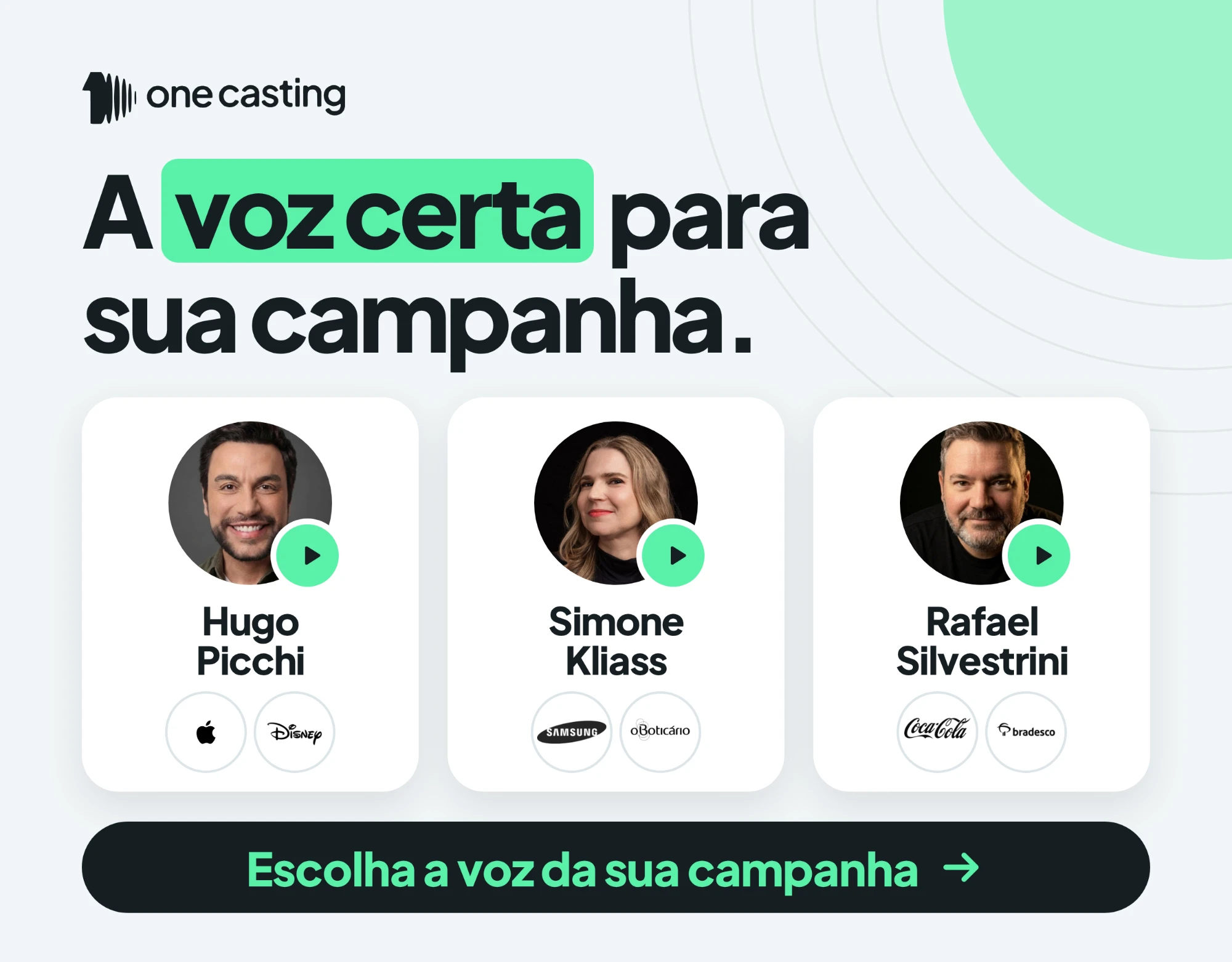 OneCasting: a voz certa para sua campanha