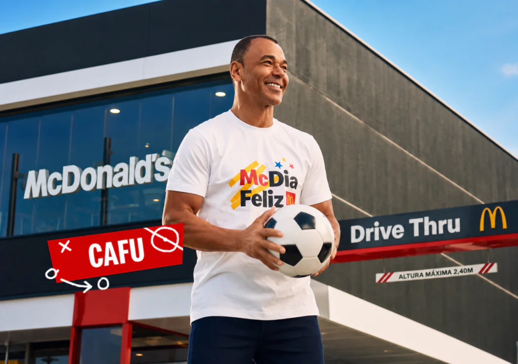 McDia Feliz 2026 escala Cafu na 38ª edição da campanha Cafu é o embaixador da 38ª edição do McDia Feliz 2026, com renda do Big Mac revertida a causas infantojuvenis.