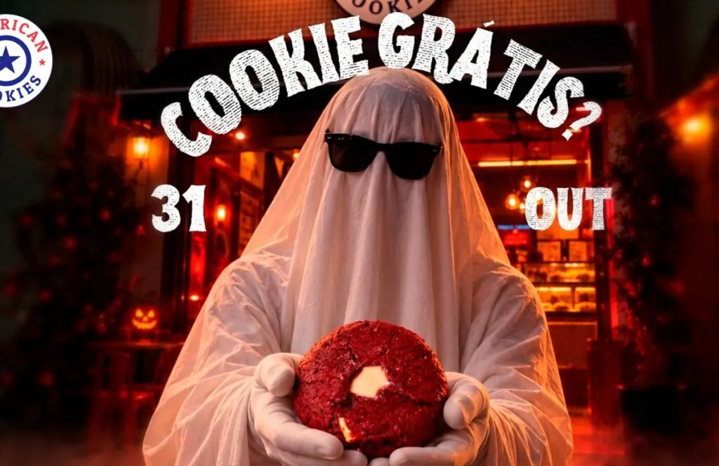 American Cookies dá cookies grátis para quem for fantasiado no Halloween